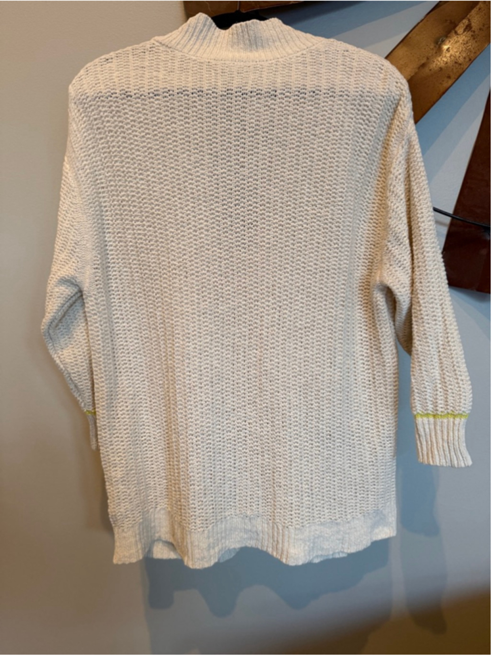 Cabi Croquet Crochet Pullover Sweater Ivory Size Medium EUC - Picture 2 of 5